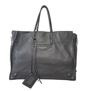 Balenciaga Papier A4 Gray Zip Around Shoulder Bag Tote Authentic Purse Designer